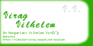 virag vilhelem business card